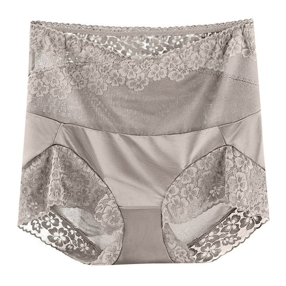 Bigersell Period Underwear Clearance Plus Size Underwear Bikini Panty Style P-1676 Spandex Thong Panties High Waisted Thong Briefs High Waist Women's Bikini Panties Coffee XXL