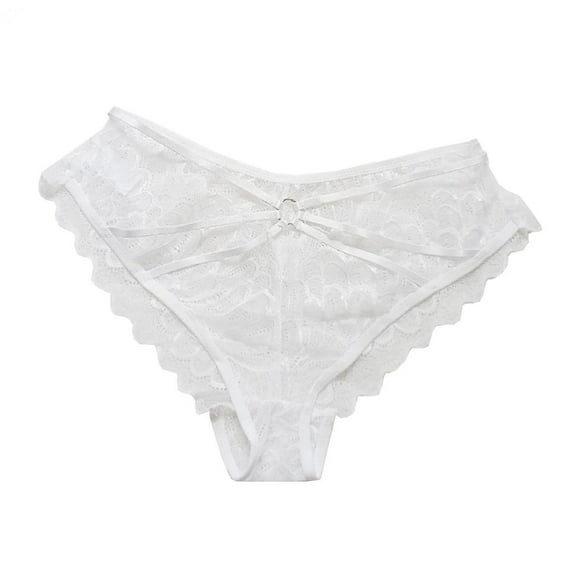 Bigersell Period Underwear Clearance Womens Period Underwear Tangas Panty Style P-533 Spandex Thong Panties Seamless Underwear Ladies Thong Briefs High Waist Women's Panties White M