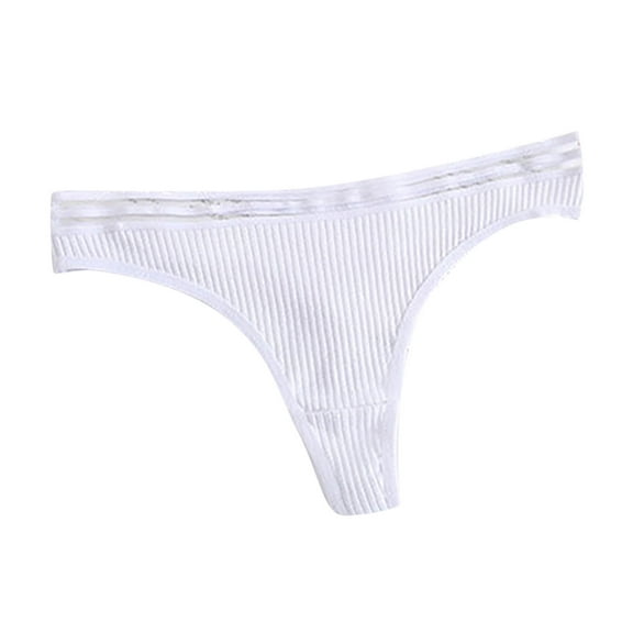 Bigersell Period Underwear for Teens Clearance Womens Panties Seamless Thong Panty Style P-1010 Nylon Brief Panties Cotton Thongs Briefs Mid Waist Women's Briefs White L