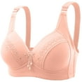 thumbnail image 1 of Bigersell Plus Size Bra Cupless Bra Seamless Bras Ladies Sports Bra Style B51 Comfortable Bra Women Convertible Bra Feature Comfort Bra Hook & Eye Bra Closure , Pink XL, 1 of 7