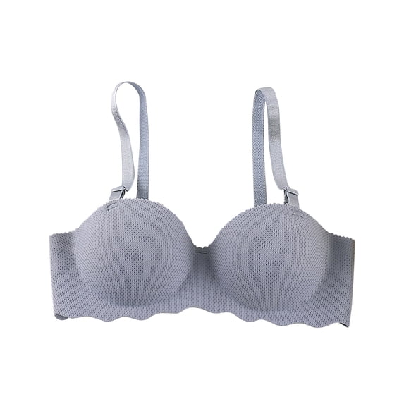 Bigersell Plus Size Bralette Clearance Comfy Bras Balconette Bra Style R204 V-Neck Pullover Bras Hook and Eye Bra Closure Women's Plus Size Sleeping Bra Blue L