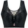 thumbnail image 1 of Bigersell Plus Size Bras for Women Lace V-Neck Full-Coverage Wireless Bralettes Ladies Push up Padded Bras No Underwire Womens Sports Bras Everyday Wire-Free Bras Black M, 1 of 1