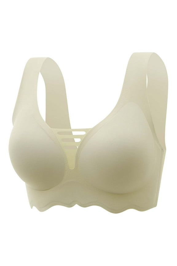 Plus Size Bras for Women Mesh Lace V-Neck Push up Bras No Underwire Ladies Padded Bralettes Full-Coverage Wireless Bras Push up Bra No Underwire Wire-Free Soft Bras Green XXL