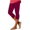 thumbnail image 1 of Bigersell Plus Size Capris for Women 3x-4x Women's High-Waisted Summer Solid Color Slim Bottom Pants Pinky l, 1 of 6