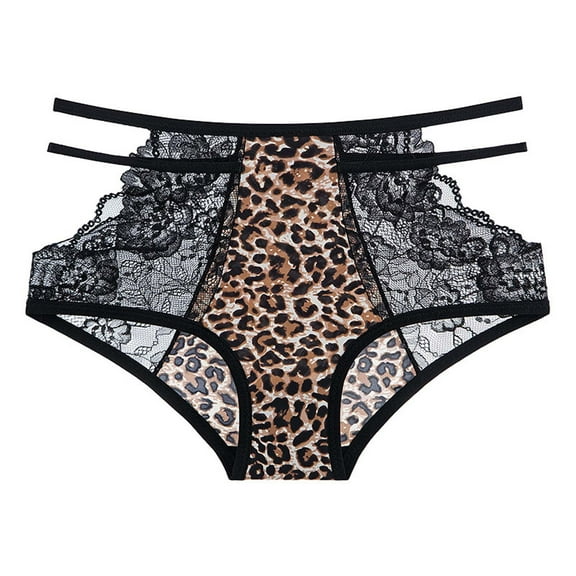 Bigersell Plus Size Cotton Underwear for Women Clearance Cotton Bikini Underwear Women High Cut Panty Style P-1387 Cotton Boyshort Panties Thongs Ladies High Waist Briefs Women's Panties Brown XXL