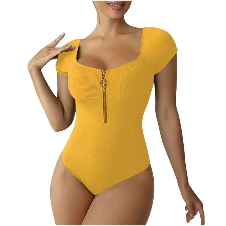 Bigersell Plus Size One-Piece Swimsuit for Women Ladies Women's Swimwear Bathing  Suit Swimsuits for Women Beachwear Big & Tall Woman One-Piece Swimsuit,  Style 3413, Yellow M 