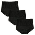 thumbnail image 1 of Bigersell Plus Size Period Underwear Clearance Cotton Underwear Women Seamless Period Panty Style P-1263 Spandex Shaping Panties High Waisted Thong Underwear Briefs Women's Panties Black 4Xl, 1 of 5