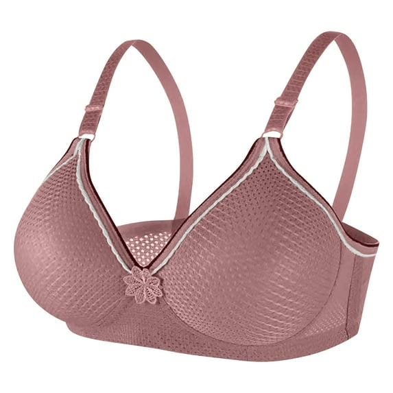 Bigersell Plus Size Sports Bras for Women Cupless Bra Ladies Bra Balconette Bra Style B88 Sports Bras for Women Full-Coverage Padded Bra Women's Spaghetti Strap Bra Hook & Eye Bra Closure , Pink S