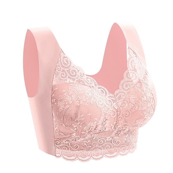 Bigersell Plus Size Sports Bras for Women Sale High Support Sports Bras for Women Convertible Bra Style B1781 Lightly Lined Bras Pull-On Bra Closure Juniors Plus Size Longline Sports Bras Pink XXL