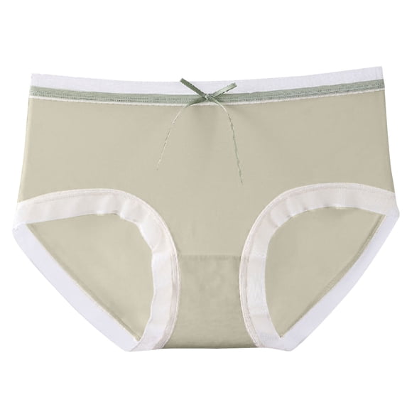 Bigersell Plus Size Underwear Clearance Womens Underwear Boy Shorts Panty Style P-896 Cotton Boyshort Panties Ladies Thong Briefs Mid Waist Women's Bikini Panties Green M