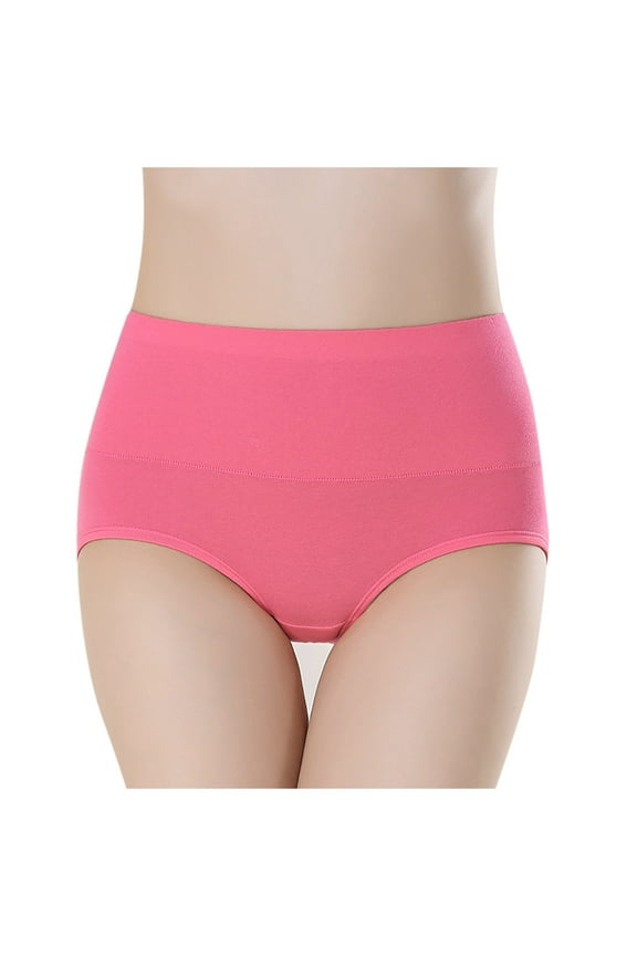 Plus Size Underwear for Women 4X-5X Clearance Seamless High Waisted Underwear G-Strings Panty Style P-937 Nylon Brief Panties Plus Size Thongs Briefs Women's Panties Red-A L