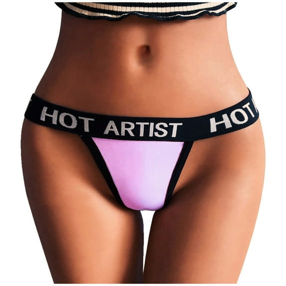 Bigersell Plus Size Womens Underwear Clearance Women Underwear Bikini Panty Style P-1829 Polyester Cheeky Panties High Waisted Thongs Ladies Briefs High Waist Women's Panties Pink M