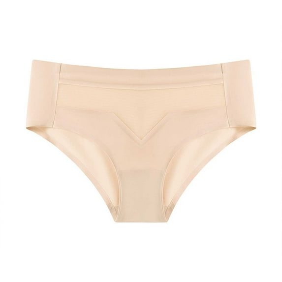 Bigersell Postpartum Underwear Clearance Bikini Underwear Women Seamless Panty Style P-96 Polyester Cheeky Panties High Waisted Thong Briefs High Waist Women's Bikini Panties Beige M