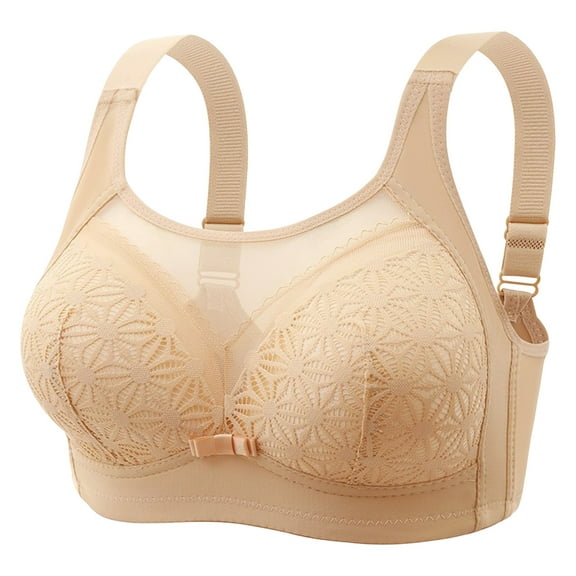 Bigersell Pregnancy Bra V-Neck Wire-Free Bra Support Women Comfort Padded Underwire Bra T-Shirt Bra Style R-230 Basic Bra Strap Nylon Seamless Bra Feature Everyday Bras Underwear Beige XXL