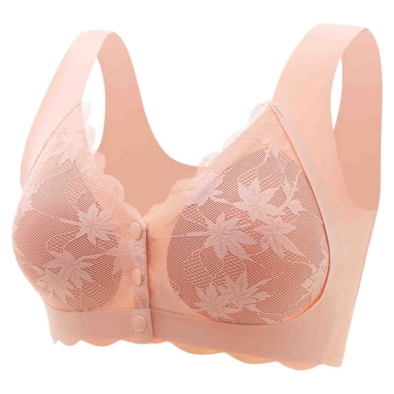 Bigersell Pregnancy Bra in Clearance Woman Color Thin and Steel Hoop Push up Breathable Underwear for Daily Bras Plus Size Bra Style F-1016 Pinks M