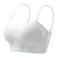 thumbnail image 1 of Bigersell Push up Bras for Teens Deals Women Bras Plus Size Behind Buckle Comfortable Breathable Exhaust Base No Underwire Non-Magnetic Buckle Underwear T-Shirt Bra Style F-636 White XXL, 1 of 7