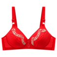 thumbnail image 1 of Bigersell Push up Bras for Women Plus Size Deals No Show Bras for Women Push-Up Bra Style B856 V-Neck Padded Bras Hook and Eye Bra Closure Women Size Bras for Older Women Red 40, 1 of 7