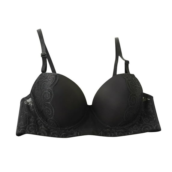 Bigersell Push up Bras for Women Sale Bras for Women Full-Figure Bra Style B333 V-Neck Convertible Bras Hook and Eye Bra Closure Regular Size Sports Bras for Women Black 80B