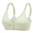 thumbnail image 1 of Bigersell Push up Strapless Bra Front Snap Closure V-Neck Wire-Free Bra Support Padded Strappy Sports Bras Soft Bra Style R-238 Basic Bra Strap Nylon Full-Coverage Everyday Bras Underwear Green XL, 1 of 3
