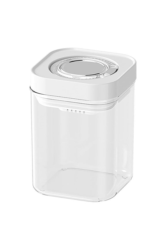 Push Top Food Storage Containers, Airtight Kitchen Cereal Containers Storage for Pantry Organization Stackable One Button Opening Dry Food Containers Flour and Sugar Containers B One Size