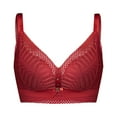 thumbnail image 1 of Bigersell Push-Up T-Shirt Bra Ladies Comfortable Breathable No Underwire Lace Push-Up Adjustment Lift Bra Woman Underwear Women Size Padded Bra With Straps, Style 3861, Red 32B, 1 of 9