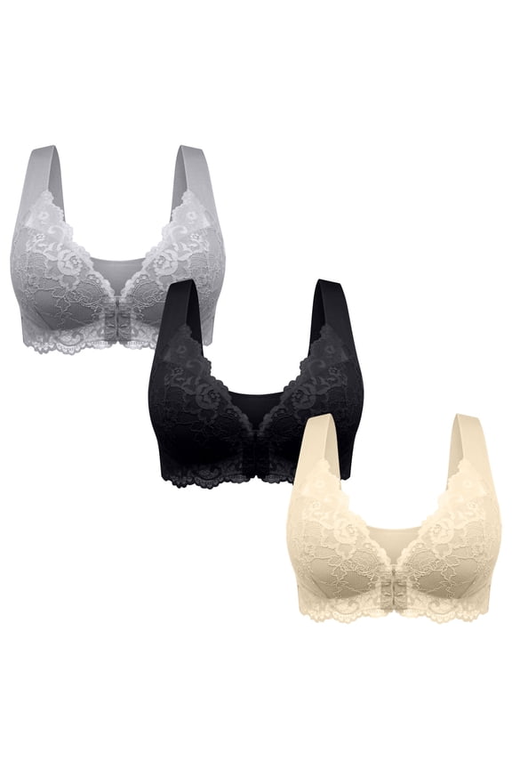 Push-up Back Smoothing Bra On Sale Women's Bra Wire Underwear Pullover Bra Everyday Underwear Bras pullover Bra Style F-801 Multicolor M