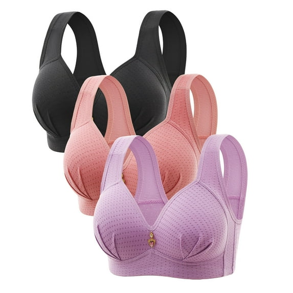 Bigersell Push up Bra in Clearance Woman's Embroidered Seamless Comfortable Breathable Bra Underwear No Underwire Cami Bra Style F-1280 Wine 42