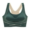 thumbnail image 1 of Bigersell Pushup Bras for Women Upgrade Women's Solid Color Wireless Bra Push Up Breathable Thin Sports Bra Sports Bra Style F-958 Green XXL, 1 of 3