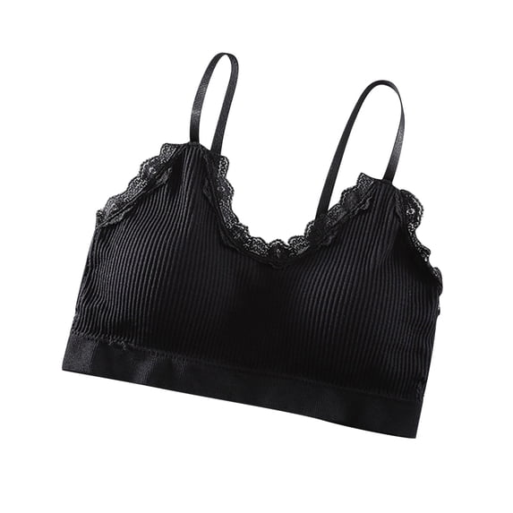 Bigersell Racer Back Sports Bra for Women Deals 3pc Tank Tops Built in Bra Sport Bra Style R1135 V-Neck Seamless Bras Pull-On Bra Closure Women Size Sports Bras Black One Size