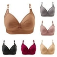 thumbnail image 1 of Bigersell Racerback Sports Bras for Women Sale 6PC Wireless Bras for Women Sport Bra Style R1237 V-Neck Lightly Lined Bras Hook and Eye Bra Closure Women Sports Bras High Support Large Bust Black L, 1 of 9