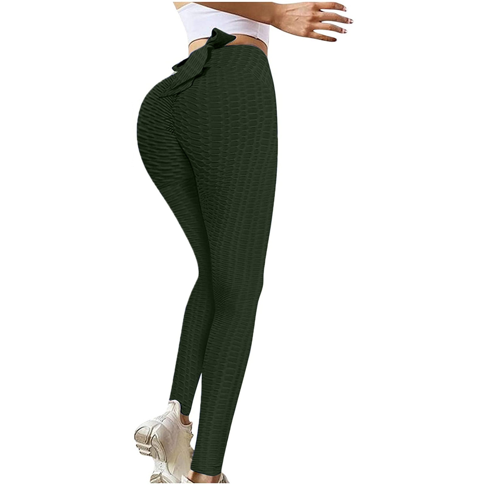 Bigersell Women Ribcage Straight Ankle Pants Full Length Women's High Waist  Solid Color Tight Fitness Yoga Pants Nude Hidden Yoga Pants Jean Leggings  for Ladies 