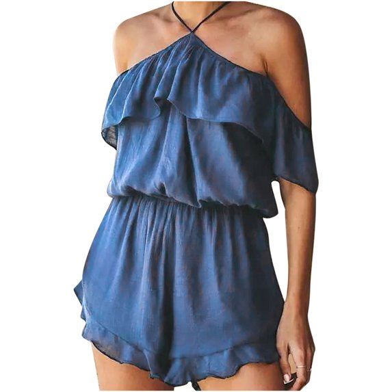 Bigersell Ripped Jumpsuits for Women Jumpsuit Womens Fashion Ethnic Style Patchwork Vintage Printed Buttons Suspender Jumpsuit Ladies' Bootcut Jumpsuit