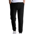 thumbnail image 1 of Bigersell Ripped Pants for Women Full Length Pants Men And Women Can Wear Solid Color Drawstring Jogging Trousers High Waist Denim Pant, 1 of 7