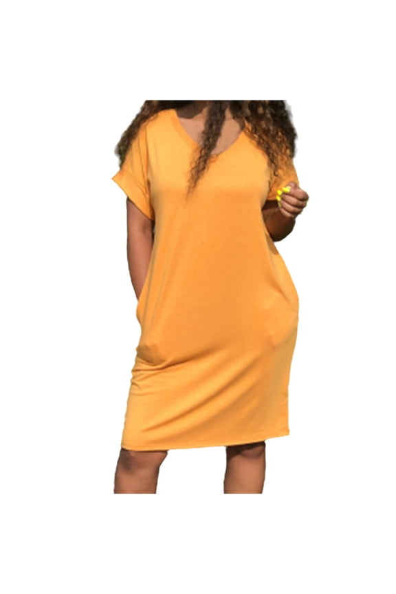 Ruched Dresses for Women Short Sleeve Women's Casual Sleeveless Round Neck Ladies Hollow Out Slim Mini Dress Spring Dresses Women's Plus Faux-Wrap Dresses, Style 9550, Yellow S