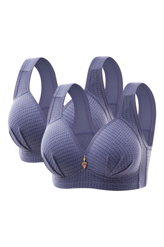 Running Girl Sports Bra Trendy Woman's Embroidered Seamless Comfortable Breathable Bra Underwear No Underwire Two Piece Set Nursing Bra Style F-1175 Multicolor 46