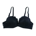 thumbnail image 1 of Bigersell Running Girl Sports Bra Upgrade Women's Lace Patchwork Bra with Breathable and Sagging Lightweight Underwear Demi Cup Bra Style F-1078 Black 36/80, 1 of 3