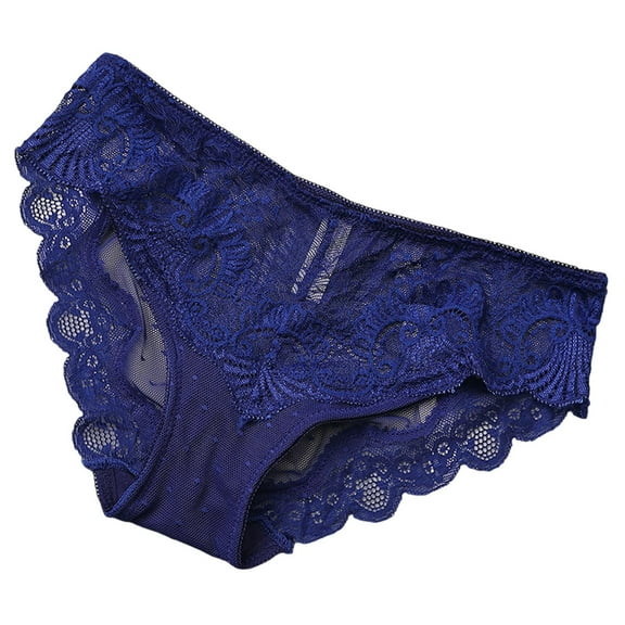 Bigersell Satin Panties Clearance Womens Panties Seamless Thong Panty Style P-1112 Nylon Period Panties Ladies Cotton Thongs Briefs Mid Waist Women's Briefs Dark Blue XL