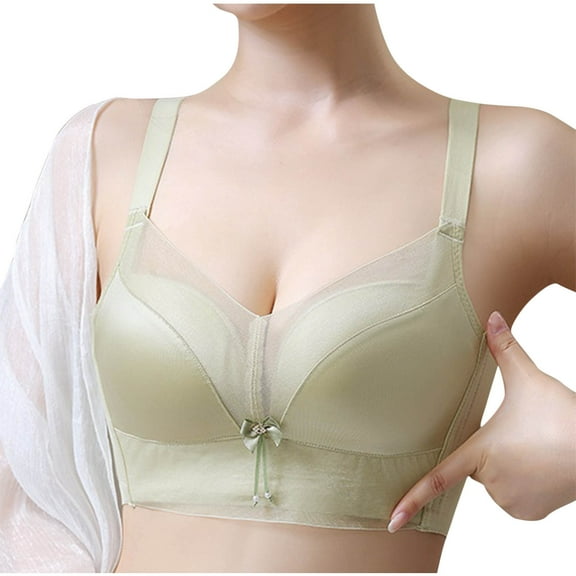 Bigersell Seamless Bra Discouts Comfortable Without Underwire Bra Bandeau Bra Style F-1012 Green XL