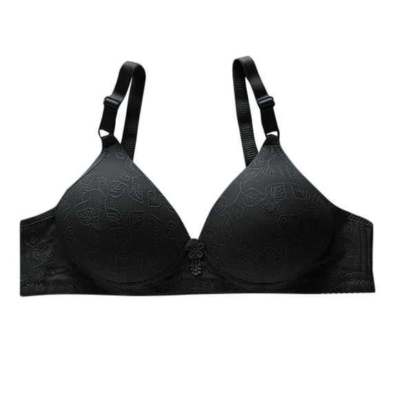 Bigersell Seamless Bra Discouts Woman's Color Comfortable Hollow Out Perspective Bra Underwear No Underwire Seamless Bra Style F-1042 Black L