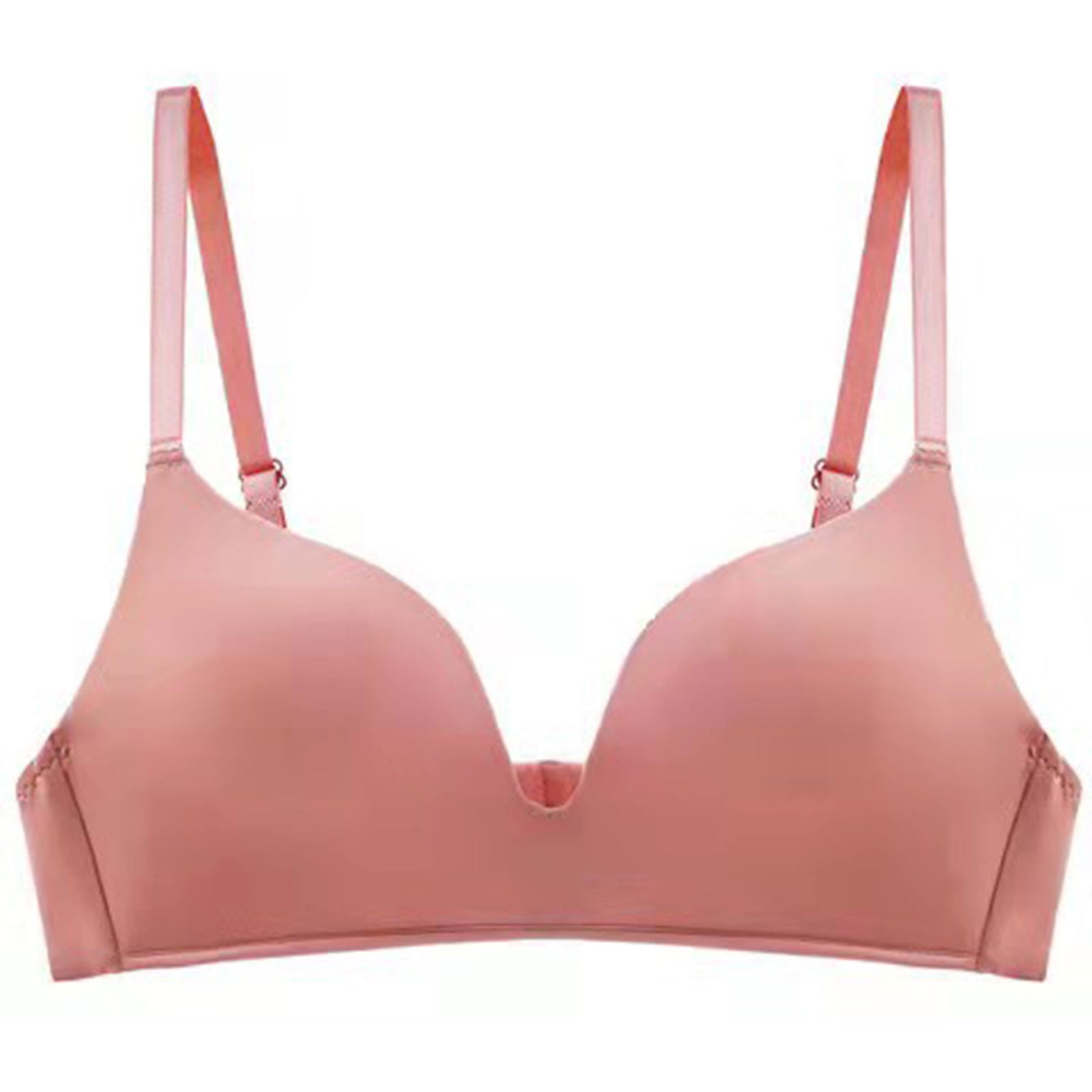 Women's Bra Comfort Push Up Plunge Bra Seamless Wireless T-Shirt Bras  (Color : Orange, Size : 40A) : : Clothing, Shoes & Accessories