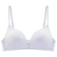 thumbnail image 1 of Bigersell Seamless Bras Women T-Shirt Bra Ladies V-Neck Push up Padded Bras No Underwire Womens Comfort Soft Wire-Free Bra Style-D54 Wireless Bralette S-White L, 1 of 4