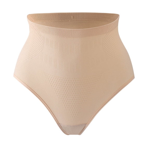 Bigersell Seamless Cheeky Underwear for Women Clearance Cotton Underwear Women Briefs Panty Style P-1738 Polyester Cheeky Panties G String Thongs Ladies Briefs High Waist Women's Panties Beige L