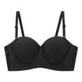 thumbnail image 1 of Bigersell Seamless Push up Bras Women Padded Brassiere with Underwire Comfortable Wireless Bras Back Hook and Eye Closure Everyday Bras Underwear Womens Sports Bras Black L, 1 of 2