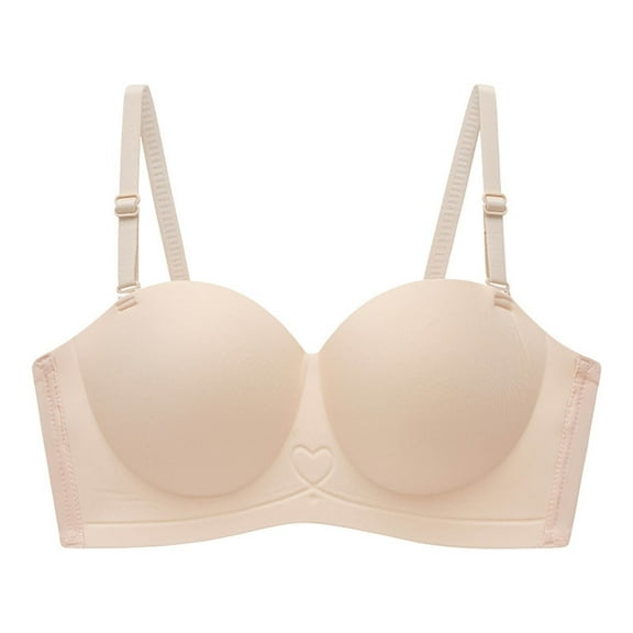 Bigersell Seamless Push up Bras Women Padded Brassiere with Underwire Comfortable Wireless Bras Back Hook and Eye Closure Everyday Bras Underwear Womens Sports Bras Pink M