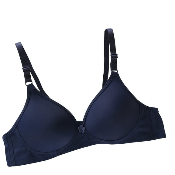 Bigersell Seamless Sports Bras for Women Sale T-Shirt Bras for Women Sport Bra Style R472 V-Neck No Underwire Bras Hook and Eye Bra Closure Women's Plus Size Bralettes with Support Blue M