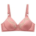 thumbnail image 1 of Bigersell Seamless Sports Bras for Women Summer T-Shirt Bras for Women Bralette Bra Style B846 V-Neck Pullover Bras Hook and Eye Bra Closure Women Size Sleeping Bras for Women Pink 36, 1 of 7