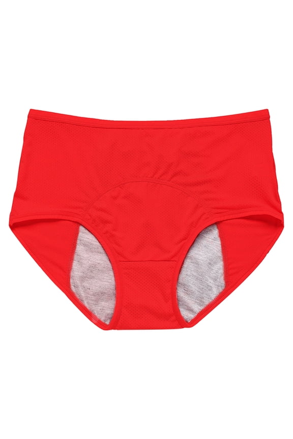 Seamless Underwear Clearance Crotchless Panties Lingerie G-Strings Panty Style P-1151 Nylon Period Panties Seamless Thong Briefs Mid Waist Women's Bikini Panties Red L4