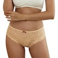 thumbnail image 1 of Bigersell Seamless Underwear for Women Clearance Women Cotton Underwear Bikini Panty Style P-1366 Polyester Cheeky Panties High Waisted Thongs Ladies Briefs High Waist Women's Panties Khaki XL, 1 of 8