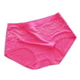 thumbnail image 1 of Bigersell Seamless Underwear for Women Thong Clearance Cotton Underwear Women Thong Panty Style P-409 Nylon Period Panties Thongs Ladies Briefs Mid Waist Women's Briefs Hot Pink One Size, 1 of 3