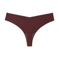 thumbnail image 1 of Bigersell Seamless Underwear for Women Thong Clearance Cute Underwear Boyshort Thongs Panty Style P-1666 Cotton Plus Size Panties Lace Thongs Briefs Mid Waist Women Cheeky Panties Brown L, 1 of 2